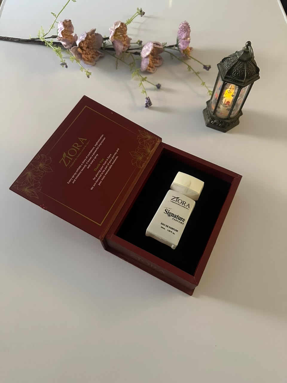 Ziora Signature perfume bottle in luxury gift box